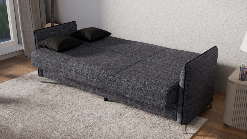 Диван Сафо триместни сив - изглед 4 - МебелМаг Диван Сафо триместни сив - изглед 4