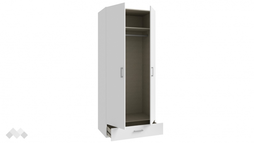 Гардероб Беатрис двукрилни бял - изглед 6