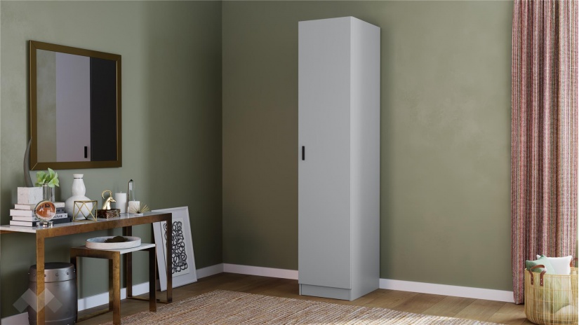 Гардероб Скай еднокрилни нардо сив - изглед 1