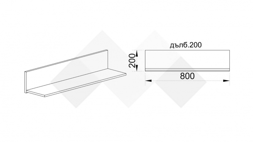Етажерка Лизи сонома арвен - изглед 2