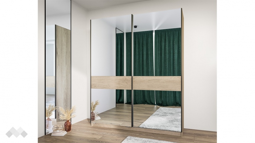 Гардероб Аделаида с плъзгащи врати сонома арвен - изглед 1