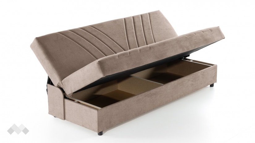 Клик-клак канапе Фиджи триместни кафяв - изглед 3