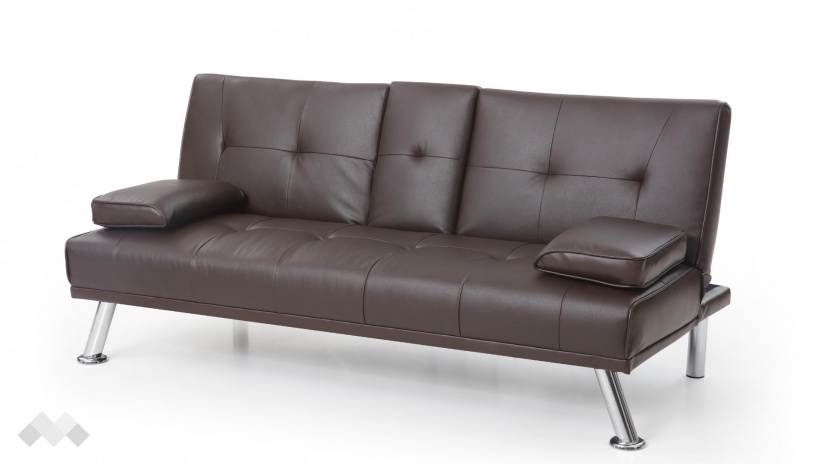 Клик-клак канапе Лийн двуместни кафяв - изглед 2