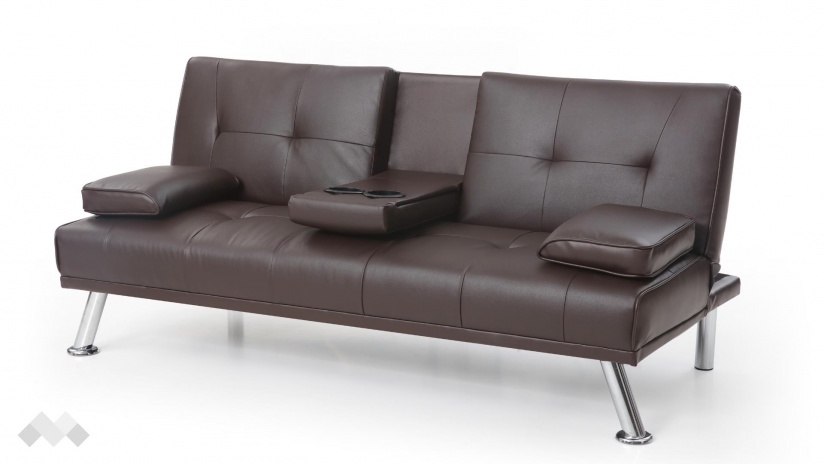 Клик-клак канапе Лийн двуместни кафяв - изглед 3