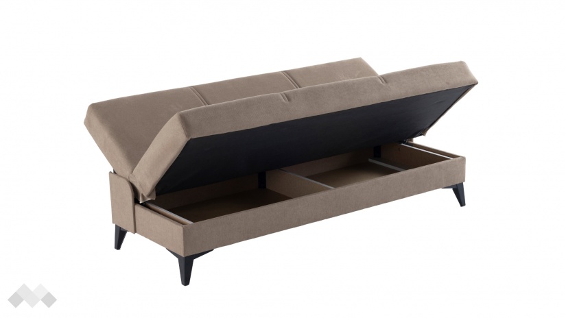 Клик-клак канапе Мерит триместни кафяв - изглед 4