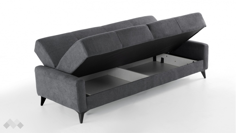 Клик-клак канапе Нейт триместни сив - изглед 4