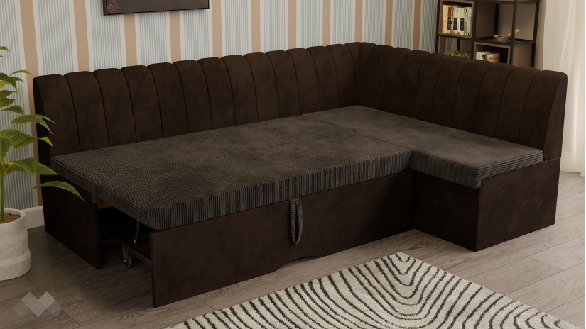 Кухненски ъгъл Кариби с посока кафяв - изглед 4