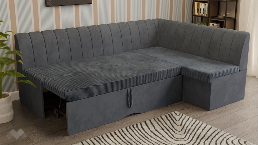 Кухненски ъгъл Кариби с посока сив - изглед 4