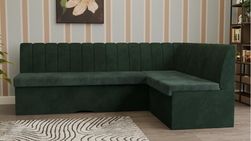 Кухненски ъгъл Кариби с посока зелен - изглед 2