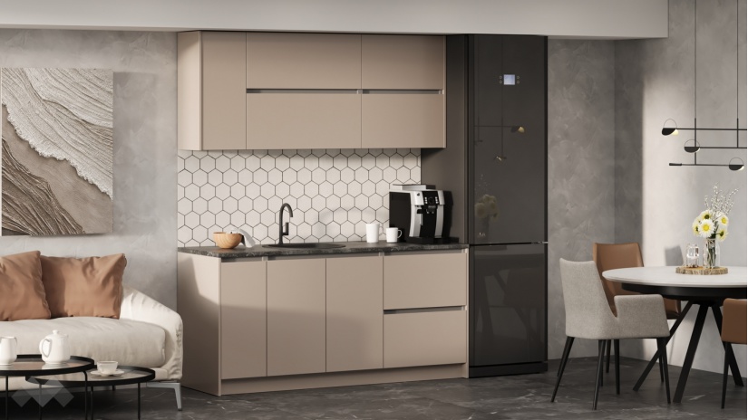 Кухня Норд А4 модулни кашмир със сиво - изглед 1