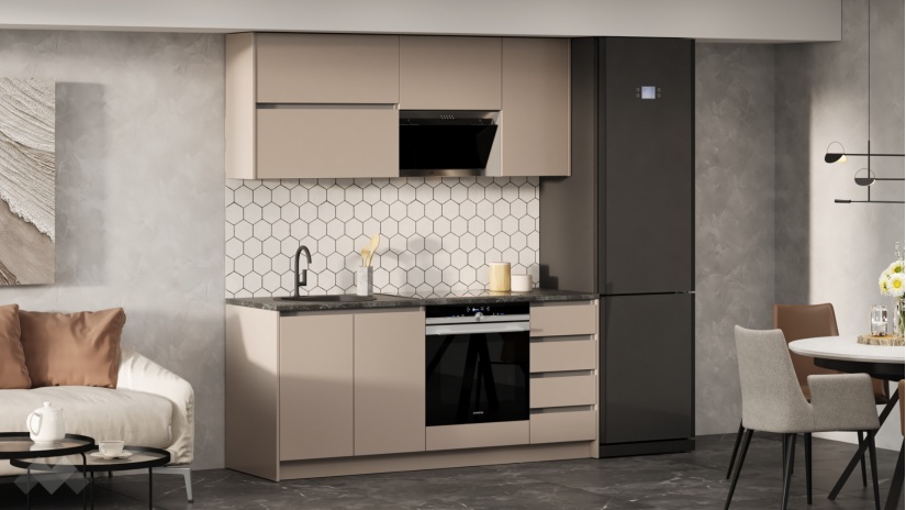 Кухня Норд А5 модулни кашмир със сиво - изглед 1