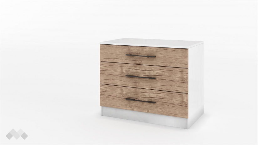 Малък скрин Калифорния бяло с бяло гланц и антик - изглед 1