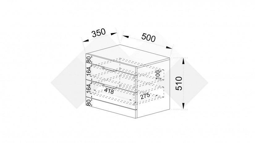 Нощен шкаф Пит орех адмирал - изглед 3 - МебелМаг Нощен шкаф Пит орех адмирал - изглед 3