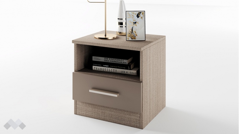 Нощен шкаф Кери мока с лате - изглед 5