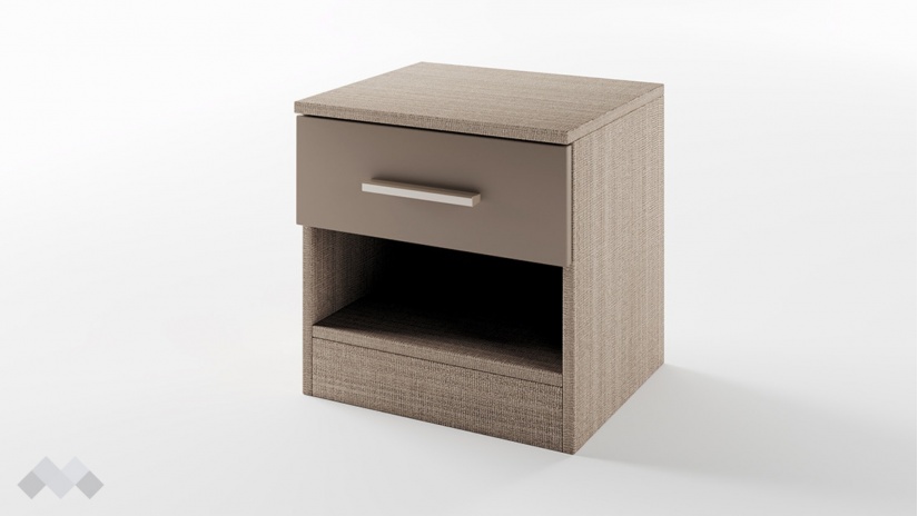 Нощен шкаф Кери мока с лате - изглед 1