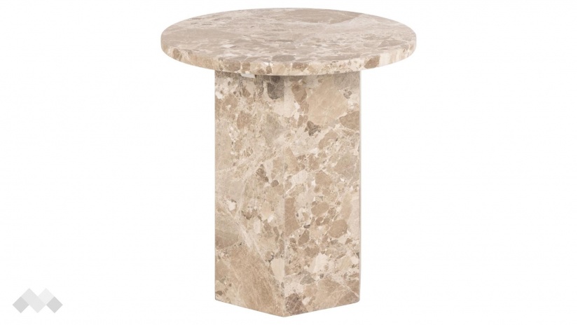 Трапезна маса Наксос неразтегателни кафяв мрамор - изглед 1