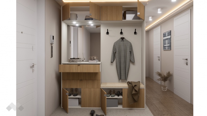 Портманто Хармония дъб гардън с кашмир - изглед 3