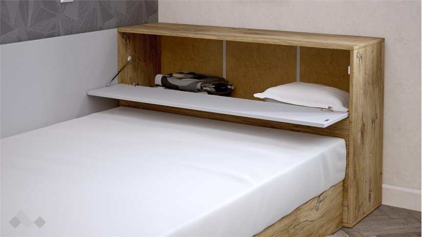 Приста с ракла 120/190 Селтик келтски дъб със светло сиво - изглед 3