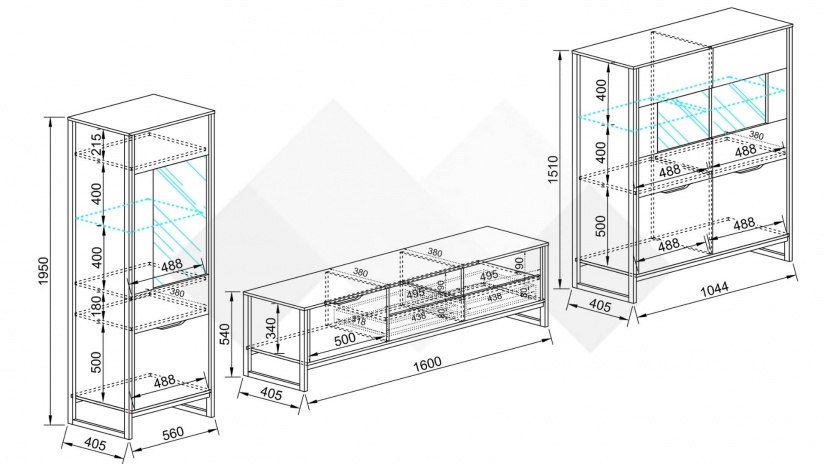 Секция Лина модулни сонома арвен с графит - изглед 4