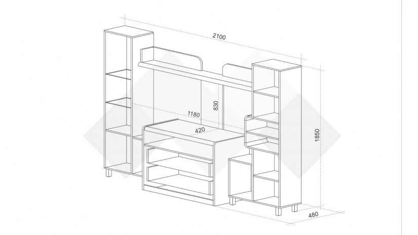 Секция Монако с витрина босфор с бор алан - изглед 3