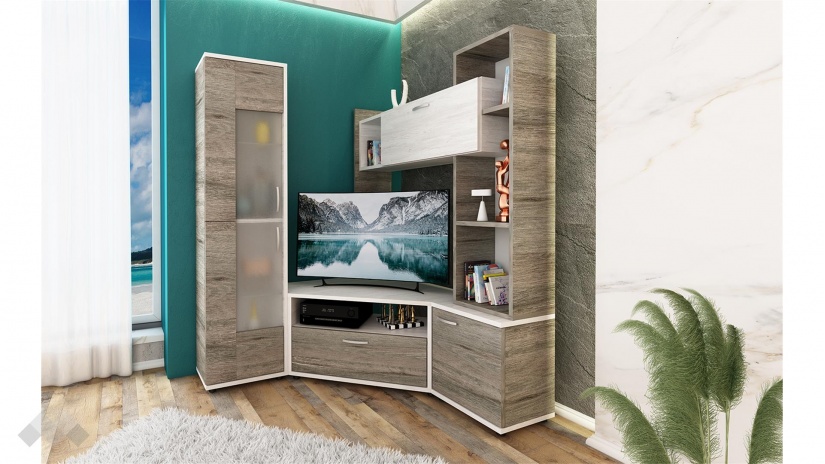 Секция Тиара ъглов античен дъб и шермън - изглед 5