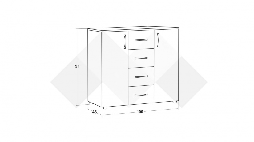 Скрин Галати дъб вотан светъл с антрацит - изглед 2