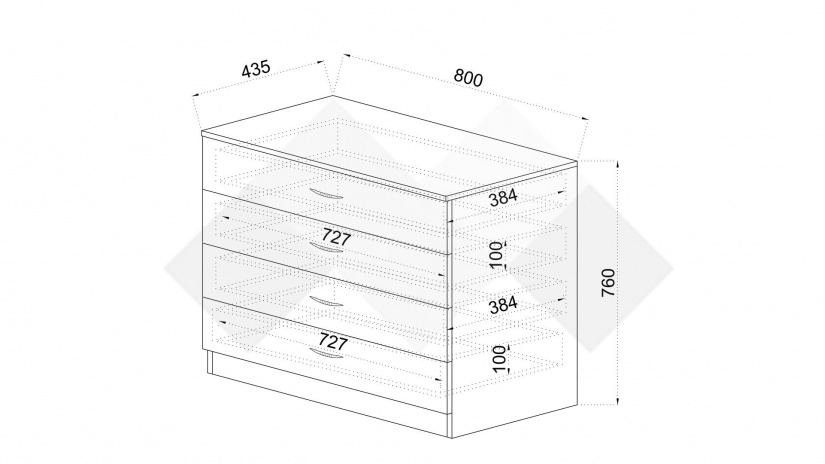 Скрин Скай нардо сив - изглед 4 - МебелМаг Скрин Скай нардо сив - изглед 4