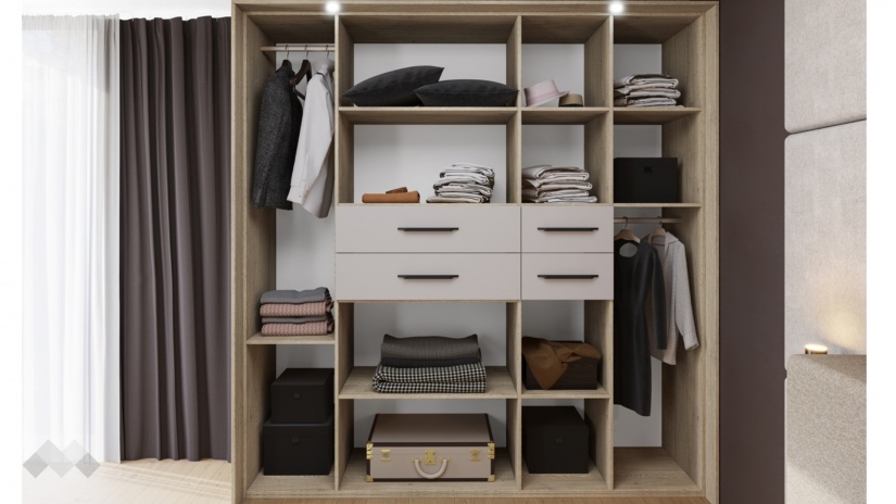 Спален комплект със скрин дъб кота кремона с кашмир - изглед 8