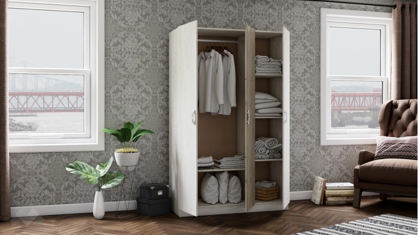 Спален комплект Адам А1 дъб крафт бял - изглед 7