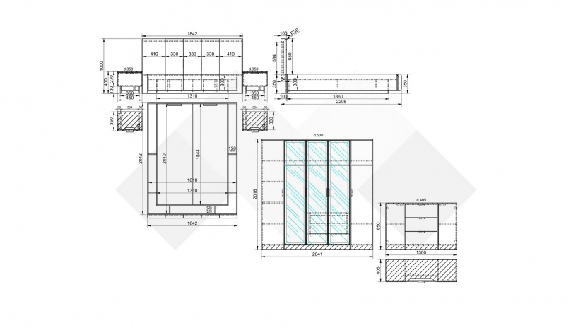 Спален комплект Лусо с включен матрак Бонел 160/200 кашмир с лате - изглед 11
