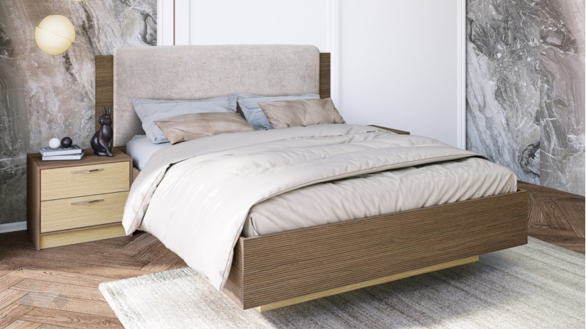 Спален комплект Мирела дъб линеа с орех линеа - изглед 4