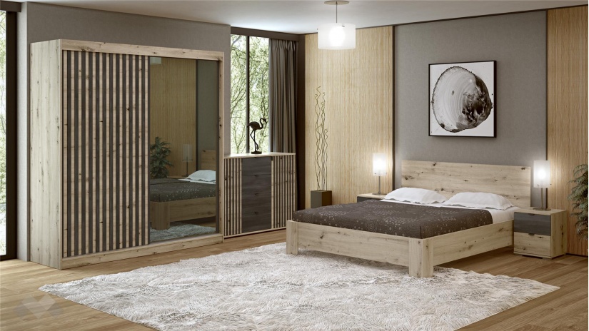 Спален комплект Верона дъб артисан - изглед 1