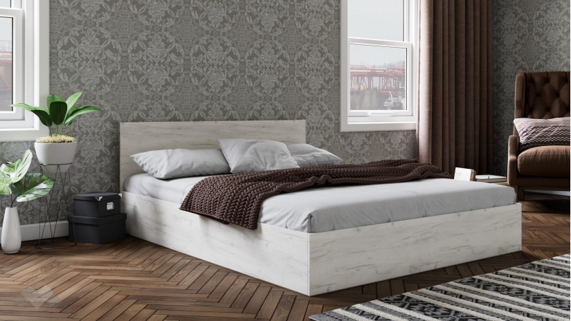 Спалня Адам с включен матрак Бонел 160/200 дъб крафт бял - изглед 1