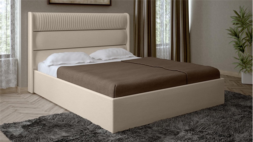 Спалня 160/200 Барса с включен матрак Бонел 160/200 бежов - изглед 1