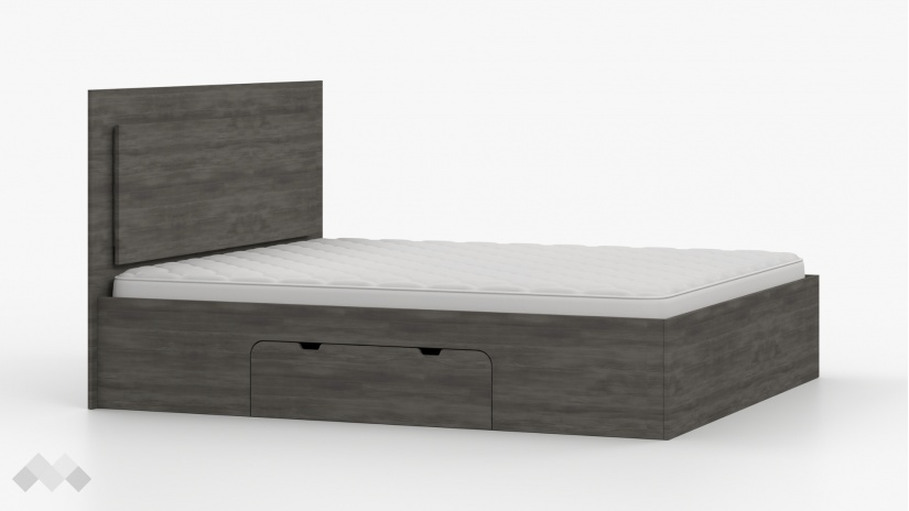 Спалня 160/200 Латте с включен матрак Бонел 160/200 тъмен норвежки бор - изглед 3