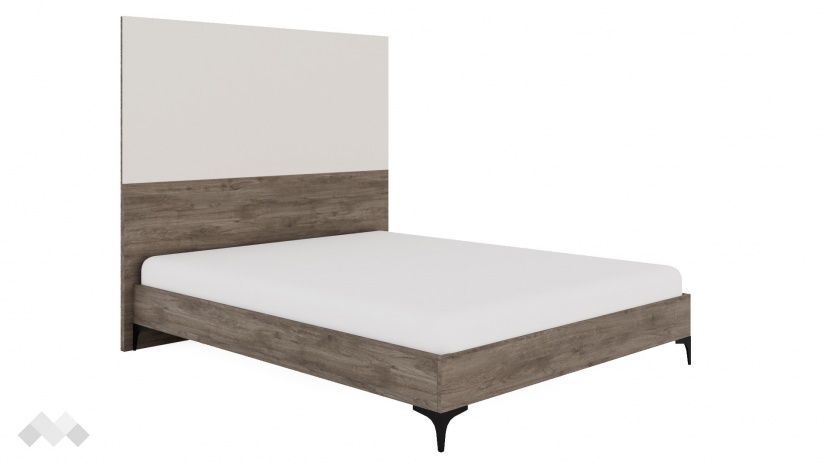 Спалня 160/200 Комо орех селект тъмен с кашмир - изглед 1