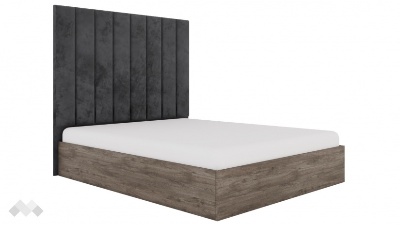 Спалня 160/200 Комо орех селект тъмен - изглед 1