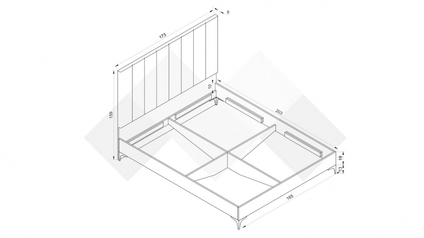 Спалня 160/200 Комо дъб ърбан ойстър - изглед 2