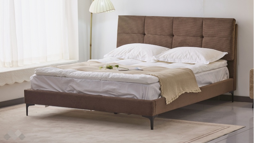 Тапицирана спалня 160/200 Аленя с включен матрак Sleep Nuvia 160/200 кафяв - изглед 1
