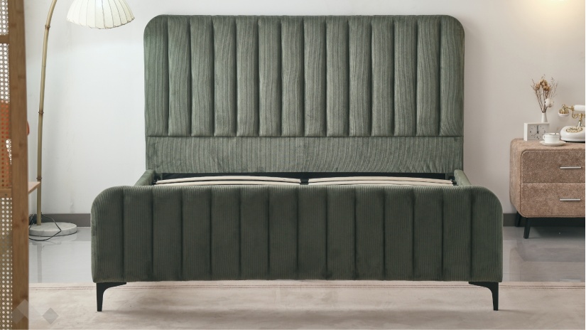 Тапицирана спалня 160/200 Дорая с включен матрак Sleep Nuvia 160/200 зелен - изглед 4