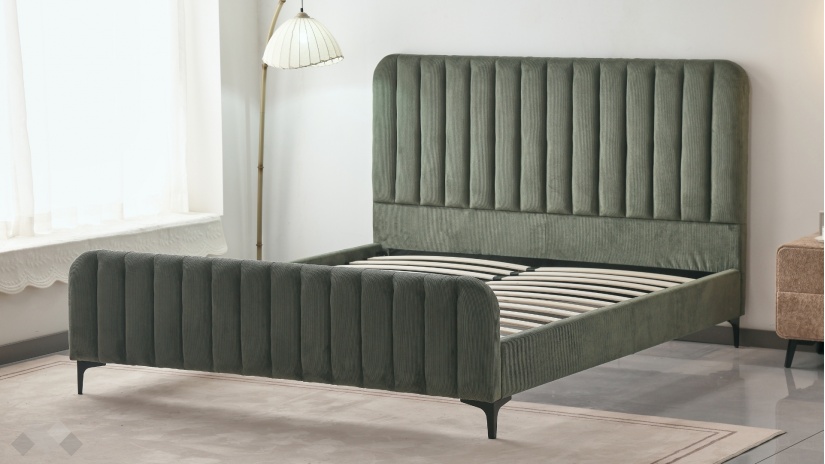 Тапицирана спалня 160/200 Дорая с включен матрак Sleep Nuvia 160/200 зелен - изглед 3
