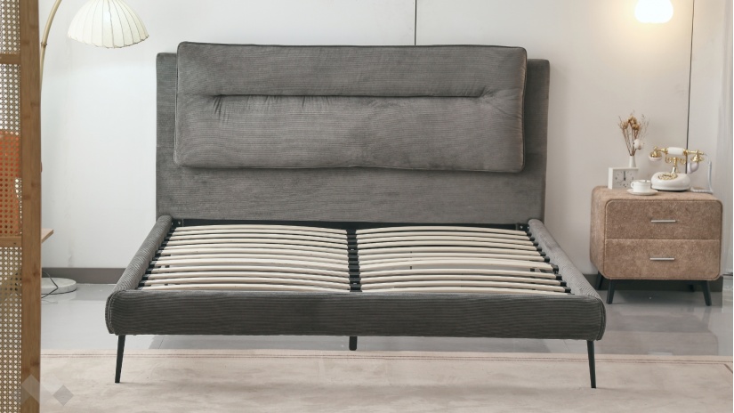 Тапицирана спалня 160/200 Нарелия с включен матрак Sleep Nuvia 160/200 сив - изглед 4