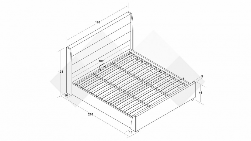 Тапицирана спалня 180/200 Велиса с включен матрак Sleep Nuvia 180/200 сив - изглед 4