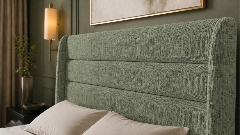 Тапицирана спалня 180/200 Велиса с включен матрак Sleep Nuvia 180/200 зелен - изглед 3