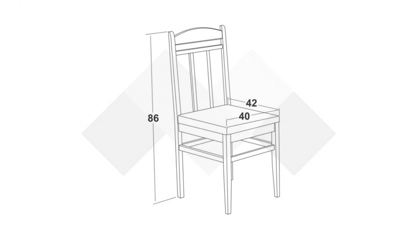 Трапезен стол Алекс бял - изглед 2