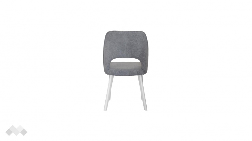 Трапезен стол Алия сив с бяло - изглед 3