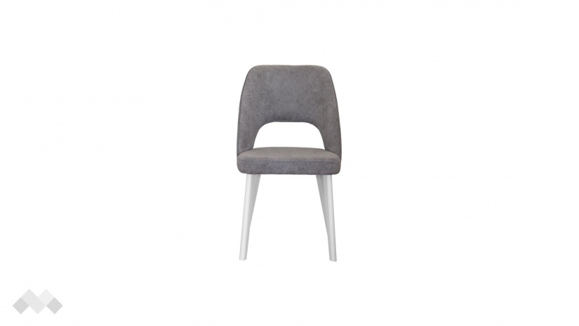 Трапезен стол Алия сив с бяло - изглед 1