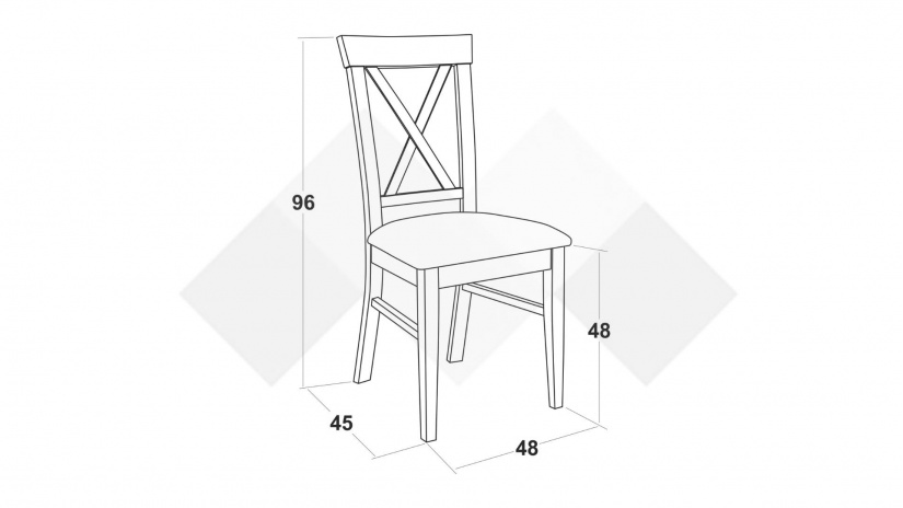Трапезен стол Амару бял - изглед 6