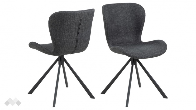 Трапезен стол Батилда тъмно сив - изглед 2