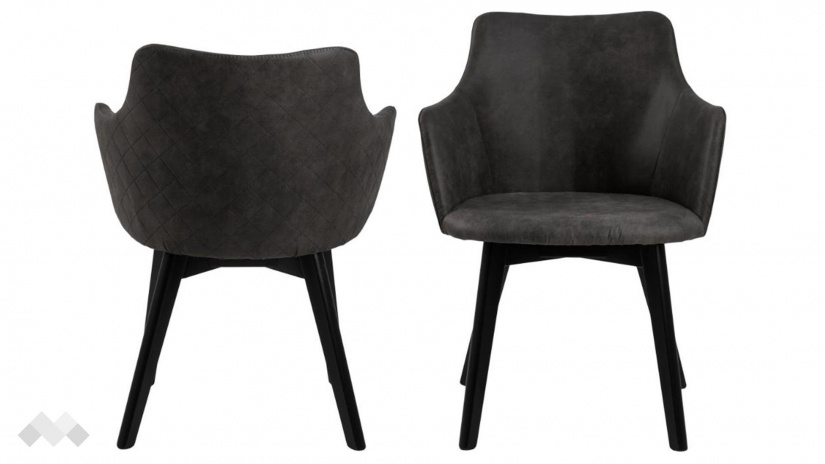 Трапезен стол Бенавио антрацит - изглед 1